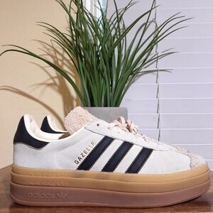 adidas Originals Gazelle Bold "Cream White/Core Black/Sand Strata" Women's 9